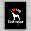 Quadro decorativo cachorro Rottweiler