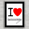 Quadro decorativo love dachshund