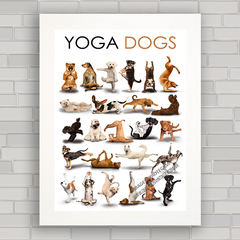 Quadro decorativo para sala yoga dogs