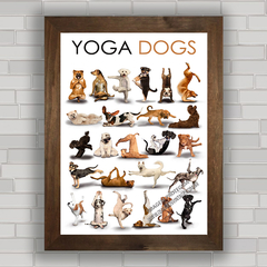 Quadro decorativo yoga dogs