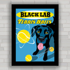 Quadro decorativo cachorro labrador preto