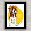 Quadro decorativo cadela Beagle