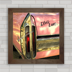 Quadro decorativo carro antigo Cadillac rosa Elvis .