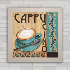 Quadro decorativo para cafeteria , com pôster de café cappuccino .