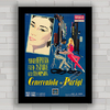 Quadro de cinema , com pôster do filme Cinderela em Paris , Audrey Hepburn .