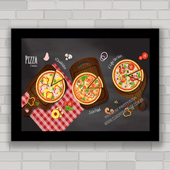 Quadro decorativo pizzas