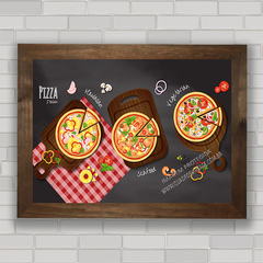 Quadro decorativo pizzas com amigos