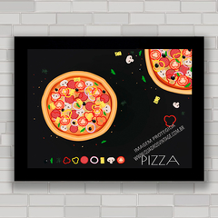 Quadro decorativo pizzas