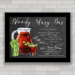 Quadro decorativo drink Bloody Mary