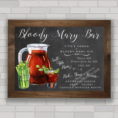 Quadro decorativo para pub drink Bloody Mary