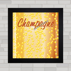 Quadro decorativo espumante champanhe .