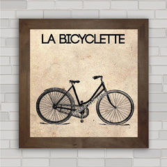 Quadro decorativo com pôster de bicicleta vintage e retrô .