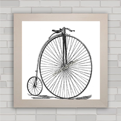 Quadro decorativo com pôster de bicicleta antiga .