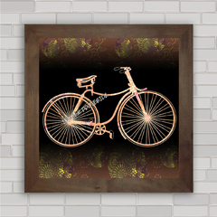 Quadro decorativo com pôster de bicicleta vintage e retrô .