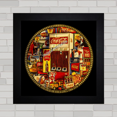 Quadro decorativo para bar , com propaganda antiga da Coca Cola .