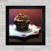 Quadro decorativo cupcake de chocolate