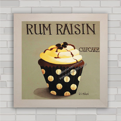 Quadro decorativo para cozinha , com pôster de cupcake de rum