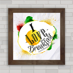 quadro decorativo café da manhã com ovo frito