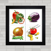 Quadro decorativo de verduras e vegetais para cozinha