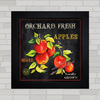 Quadro decorativo para cozinha , com imagem de frutas maçãs .