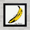 Quadro decorativo banana pop art .