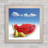 Quadro decorativo para cozinha , com imagem pôster de frutas .