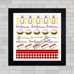 quadro decorativo hamburguer e hot dog