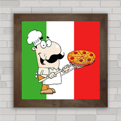 Quadro decorativo pizza italiana .