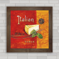 Quadro decorativo de queijo italiano