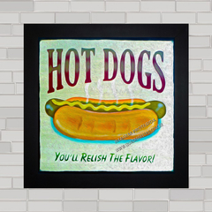 Quadro decorativo hot dog .