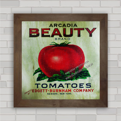 Quadro decorativo vintage , com pôster de tomate pomodoro .
