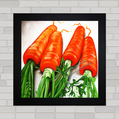 Quadro decorativo para cozinha , com pôster de cenouras .