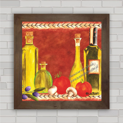 quadro decorativo temperos e azeite para cozinha