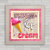 Quadro decorativo sorvete ice cream