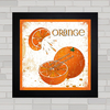 Quadro decorativo fruta laranja , para cozinha