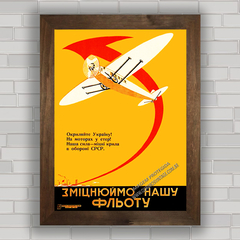 Quadro decorativo avião antigo Russo .