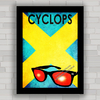 Quadro decorativo de cinema , com pôster do filme Cyclops .