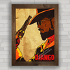 Quadro decorativo de cinema , com pôster do filme Django livre .