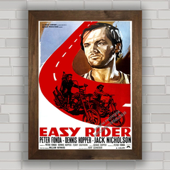Quadro decorativo de cinema , com pôster do filme Easy Rider , Sem Destino .