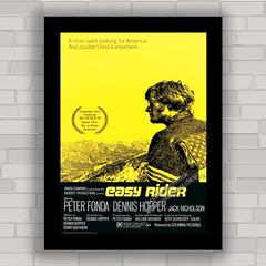 Quadro decorativo de cinema , com pôster do filme Easy Rider , Sem Destino .