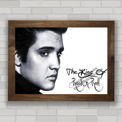 Quadro decorativo de música , com pôster do Elvis Presley .