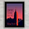 Quadro decorativo com pôster do edifício Empire State Nova Iorque .