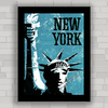 Quadro decorativo com pôster da estátua da liberdade em Nova Iorque .