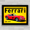 Quadro decorativo Ferrari 250 GTO antiga .