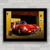 Quadro decorativo Ferrari 250 GTO antiga .