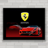 Quadro decorativo propaganda anúncio Ferrari .
