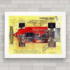 Quadro decorativo Ferrari 312 antiga Fórmula 1 .