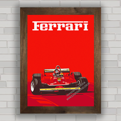 Quadro decorativo Ferrari antiga Fórmula 1 312 .