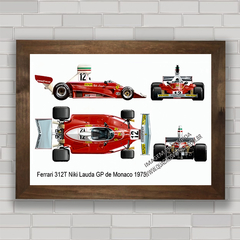 Quadro decorativo Ferrari antiga Fórmula 1 .
