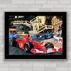 Quadro decorativo Ferrari Fórmula 1 Schumacher .